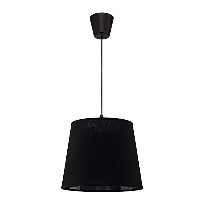 Duolla - Lustr na lanku SOLO 1xE27/40W/230V pr. 24 cm černá