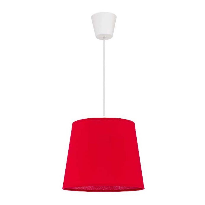 Duolla - Lustr na lanku SOLO 1xE27/40W/230V pr. 24 cm červená