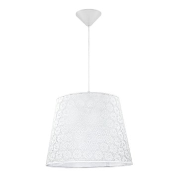 Duolla - Lustr na lanku SYMPHONY 1xE27/40W/230V pr. 38 cm bílá