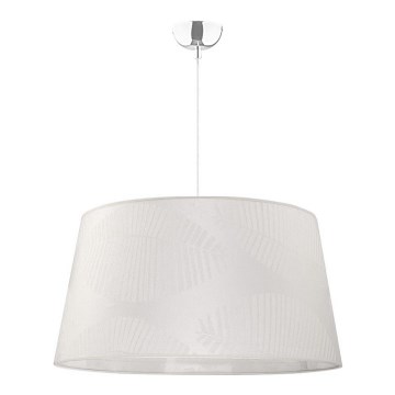Duolla - Lustr na lanku TENOR 1xE27/40W/230V pr. 60 cm bílá/listy