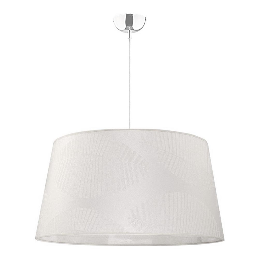 Duolla - Lustr na lanku TENOR 1xE27/40W/230V pr. 60 cm bílá/listy