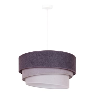 Duolla - Lustr na lanku TRIO 1xE27/15W/230V pr. 45 cm antracit/šedá/bílá