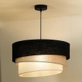 Duolla - Lustr na lanku TRIO 1xE27/15W/230V pr. 45 cm černá/šedá/bílá