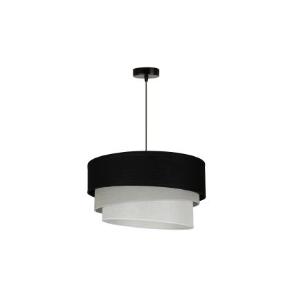Duolla - Lustr na lanku TRIO 1xE27/15W/230V pr. 45 cm černá/šedá/bílá