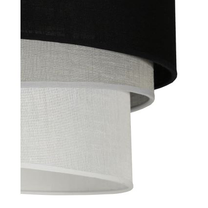 Duolla - Lustr na lanku TRIO 1xE27/15W/230V pr. 45 cm černá/šedá/bílá