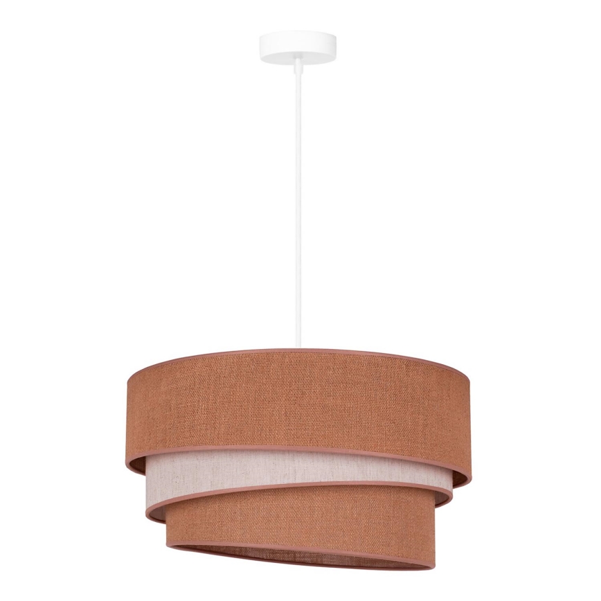 Duolla - Lustr na lanku TRIO 1xE27/15W/230V pr. 45 cm hnědá/béžová
