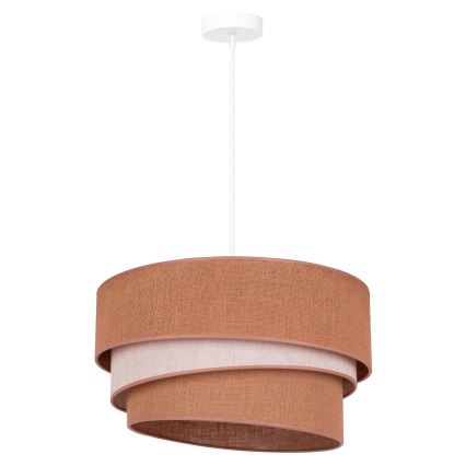Duolla - Lustr na lanku TRIO 1xE27/15W/230V pr. 45 cm hnědá/béžová