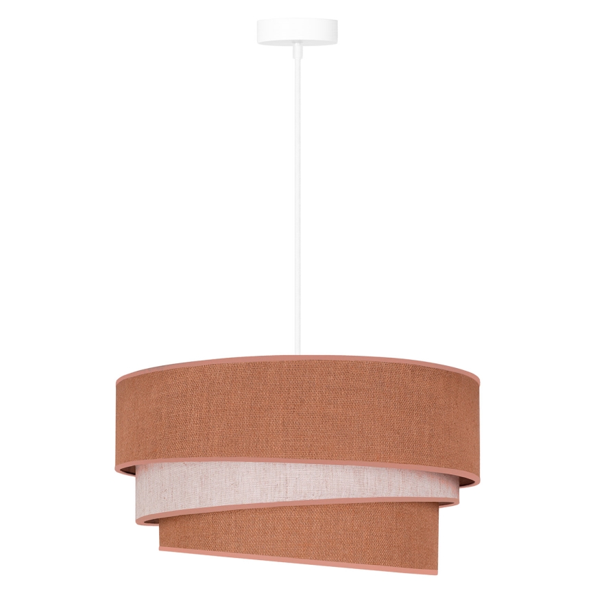 Duolla - Lustr na lanku TRIO 1xE27/15W/230V pr. 45 cm hnědá/béžová