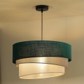 Duolla - Lustr na lanku TRIO 1xE27/15W/230V pr. 45 cm zelená/šedá/bílá