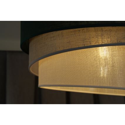 Duolla - Lustr na lanku TRIO 1xE27/15W/230V pr. 45 cm zelená/šedá/bílá