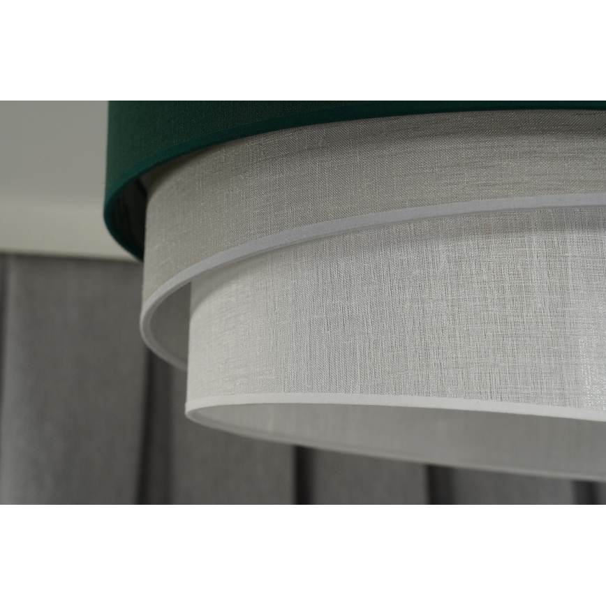 Duolla - Lustr na lanku TRIO 1xE27/15W/230V pr. 45 cm zelená/šedá/bílá