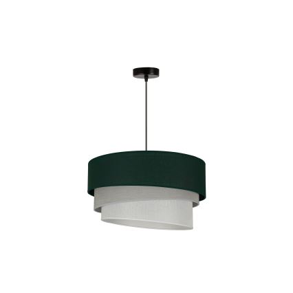 Duolla - Lustr na lanku TRIO 1xE27/15W/230V pr. 45 cm zelená/šedá/bílá