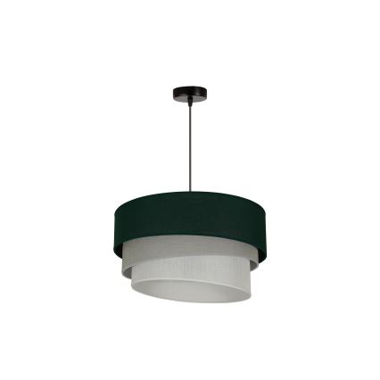 Duolla - Lustr na lanku TRIO 1xE27/15W/230V pr. 45 cm zelená/šedá/bílá