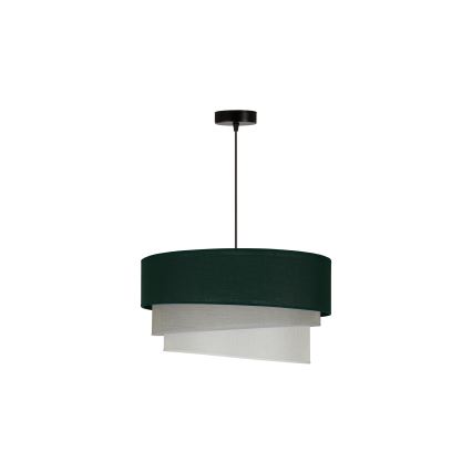 Duolla - Lustr na lanku TRIO 1xE27/15W/230V pr. 45 cm zelená/šedá/bílá