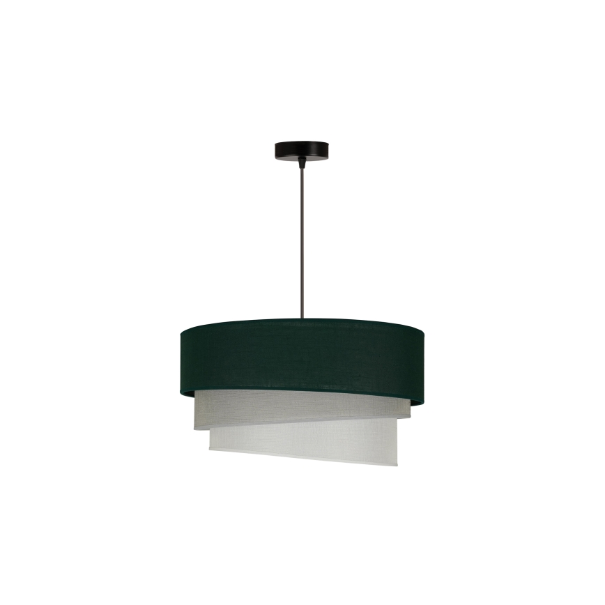 Duolla - Lustr na lanku TRIO 1xE27/15W/230V pr. 45 cm zelená/šedá/bílá