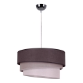 Duolla - Lustr na lanku TRIO 1xE27/40W/230V pr. 45 cm antracit/šedá/bílá