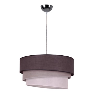 Duolla - Lustr na lanku TRIO 1xE27/40W/230V pr. 45 cm antracit/šedá/bílá
