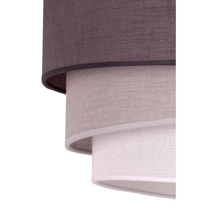Duolla - Lustr na lanku TRIO 1xE27/40W/230V pr. 45 cm antracit/šedá/bílá