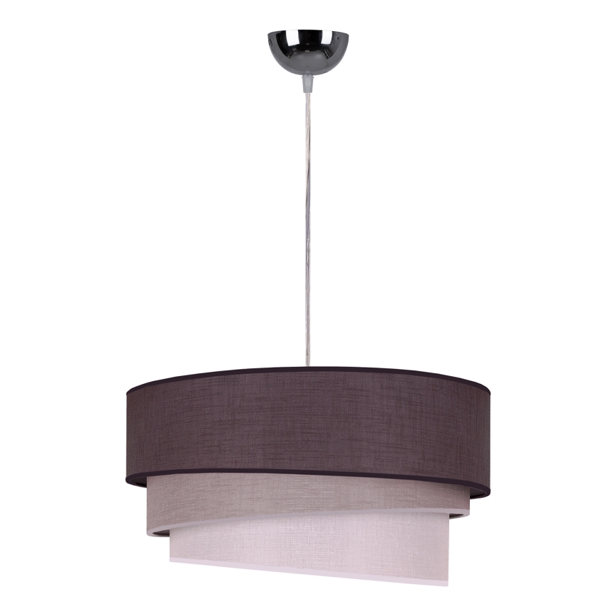 Duolla - Lustr na lanku TRIO 1xE27/40W/230V pr. 45 cm antracit/šedá/bílá