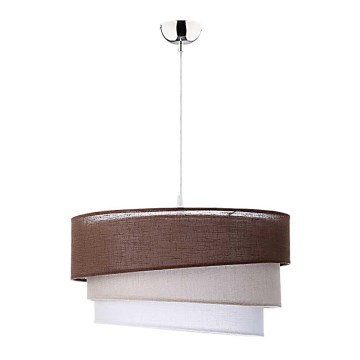 Duolla - Lustr na lanku TRIO 1xE27/40W/230V pr. 45 cm hnědá/béžová/bílá