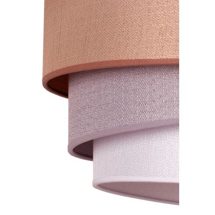Duolla - Lustr na lanku TRIO 1xE27/40W/230V pr. 45 cm hnědá/šedá/stříbrná