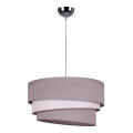 Duolla - Lustr na lanku TRIO 1xE27/40W/230V pr. 45 cm šedá/bílá