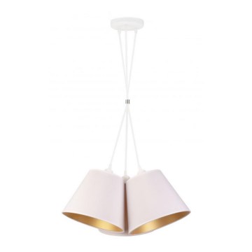 Duolla - Lustr na lanku TWIGGY 3xE27/40W/230V pr. 60 cm bílá
