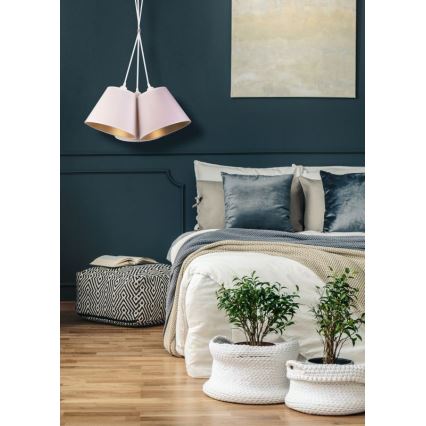 Duolla - Lustr na lanku TWIGGY 3xE27/40W/230V pr. 60 cm bílá