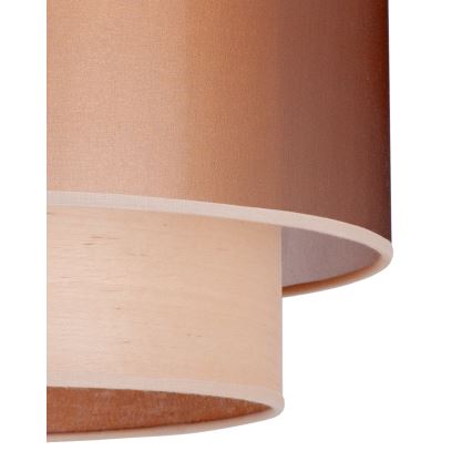 Duolla - Lustr na lanku WOOD BOHO 1xE27/15W/230V pr. 45 cm měděná/béžová