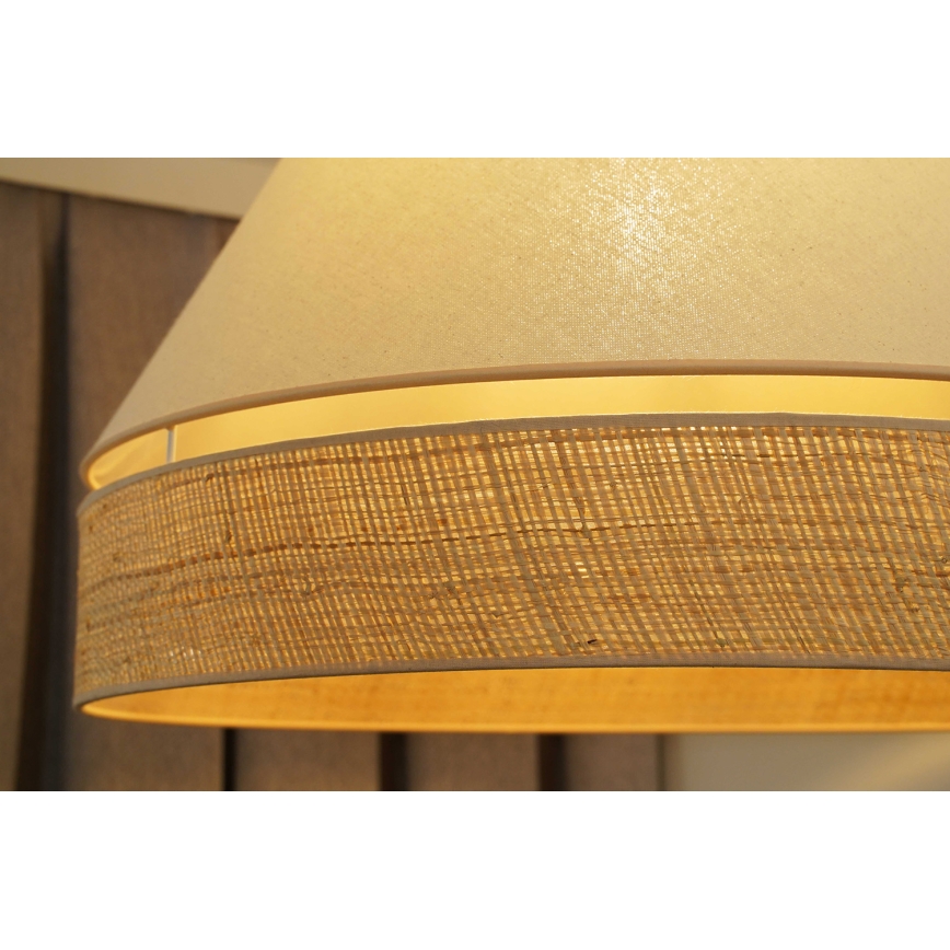 Duolla - Lustr na lanku YUTE AVIGNON 1xE27/15W/230V pr. 60 cm krémová/béžová