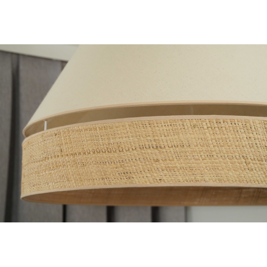 Duolla - Lustr na lanku YUTE AVIGNON 1xE27/15W/230V pr. 60 cm krémová/béžová