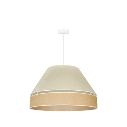 Duolla - Lustr na lanku YUTE AVIGNON 1xE27/15W/230V pr. 60 cm šedá/hnědá