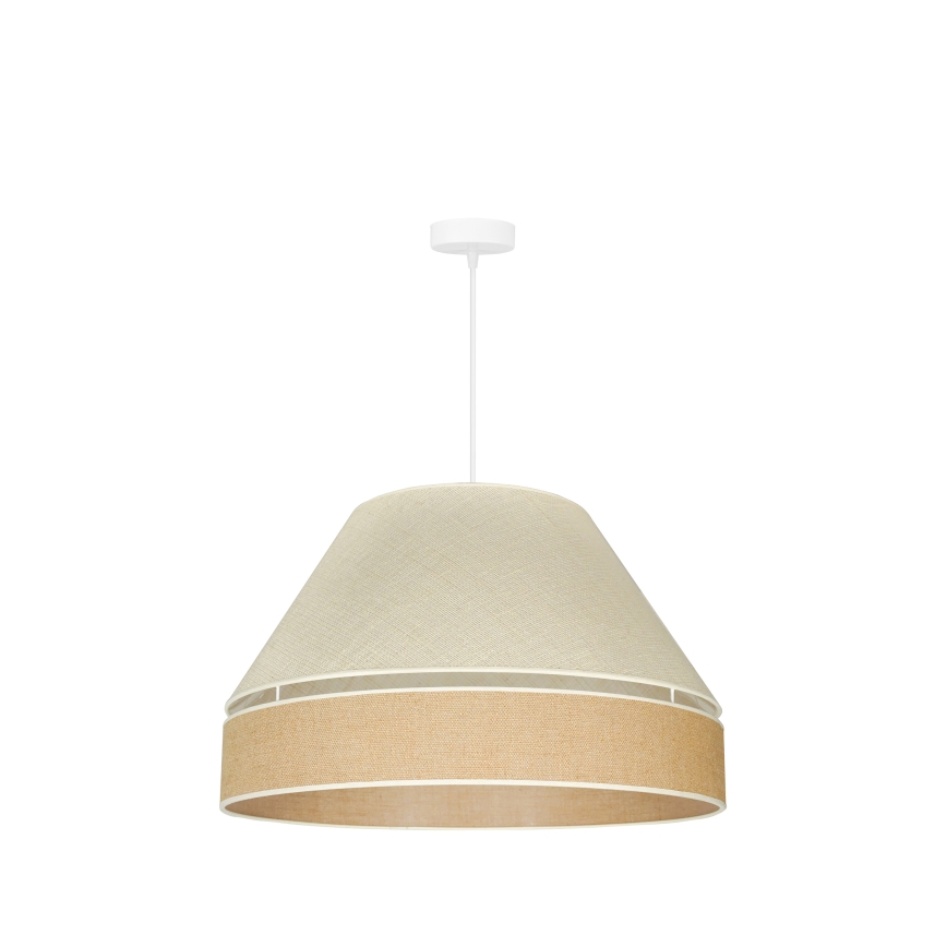 Duolla - Lustr na lanku YUTE AVIGNON 1xE27/15W/230V pr. 60 cm šedá/hnědá
