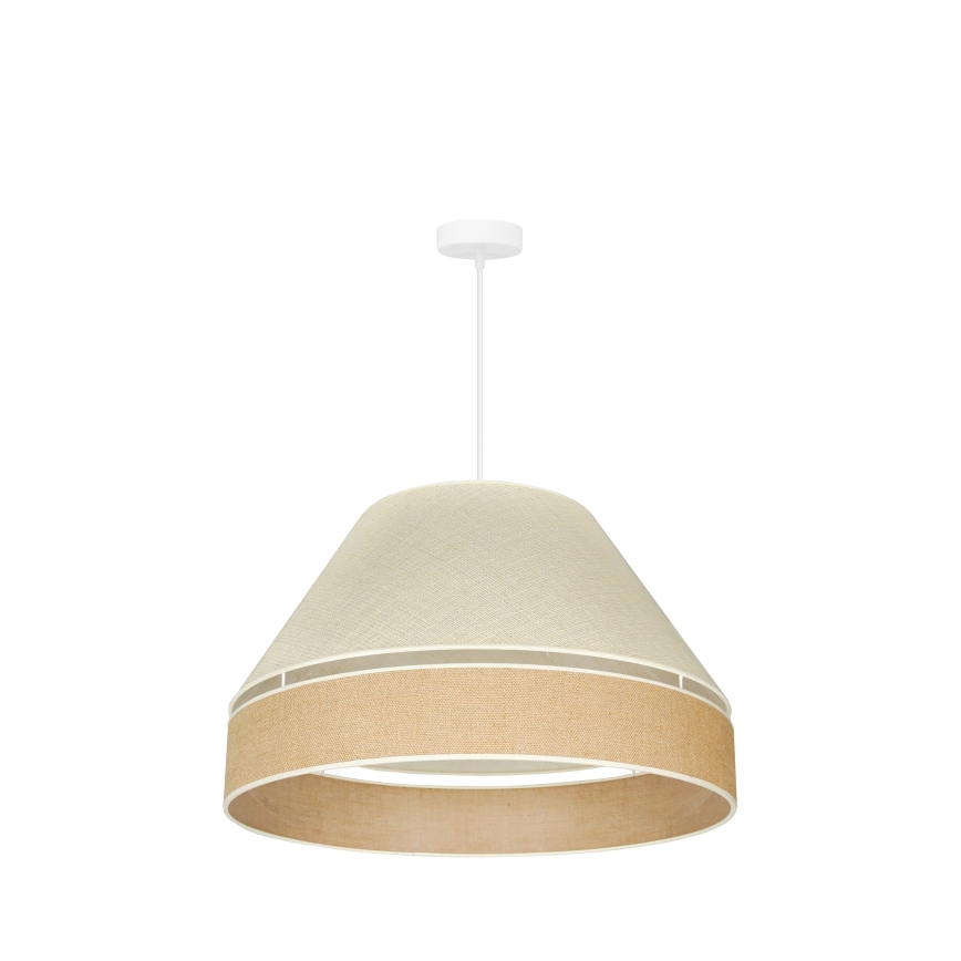 Duolla - Lustr na lanku YUTE AVIGNON 1xE27/15W/230V pr. 60 cm šedá/hnědá