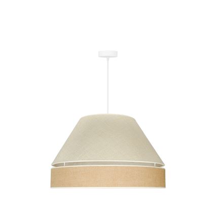 Duolla - Lustr na lanku YUTE AVIGNON 1xE27/15W/230V pr. 60 cm šedá/hnědá