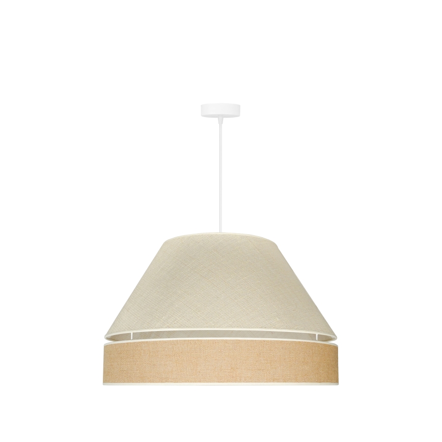 Duolla - Lustr na lanku YUTE AVIGNON 1xE27/15W/230V pr. 60 cm šedá/hnědá