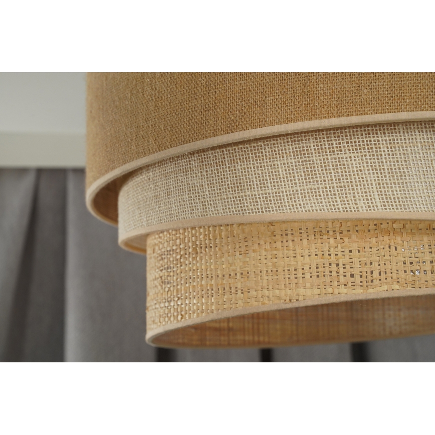 Duolla - Lustr na lanku YUTE TRIO 1xE27/15W/230V pr. 45 cm hnědá/šedá/béžová