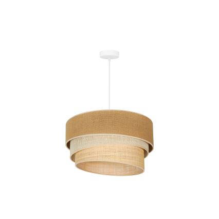 Duolla - Lustr na lanku YUTE TRIO 1xE27/15W/230V pr. 45 cm hnědá/šedá/béžová