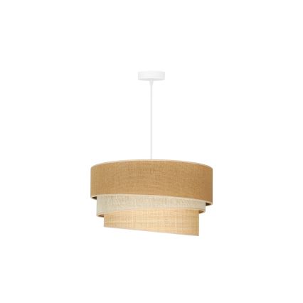 Duolla - Lustr na lanku YUTE TRIO 1xE27/15W/230V pr. 45 cm hnědá/šedá/béžová