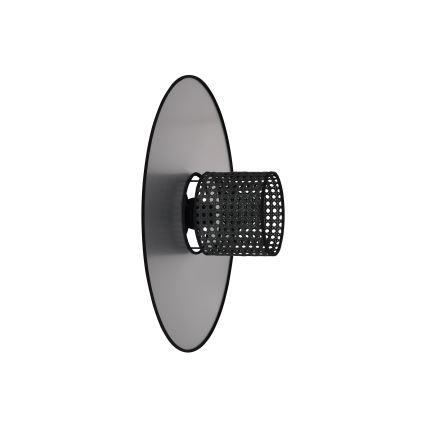 Duolla - Nástěnné svítidlo TOKYO RATTAN 1xE27/15W/230V pr. 50 cm stříbrná/černá
