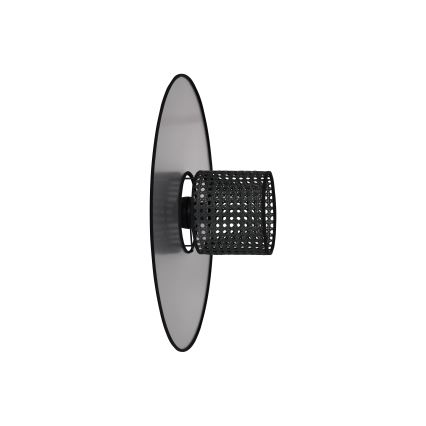 Duolla - Nástěnné svítidlo TOKYO RATTAN 1xE27/15W/230V pr. 50 cm stříbrná/černá