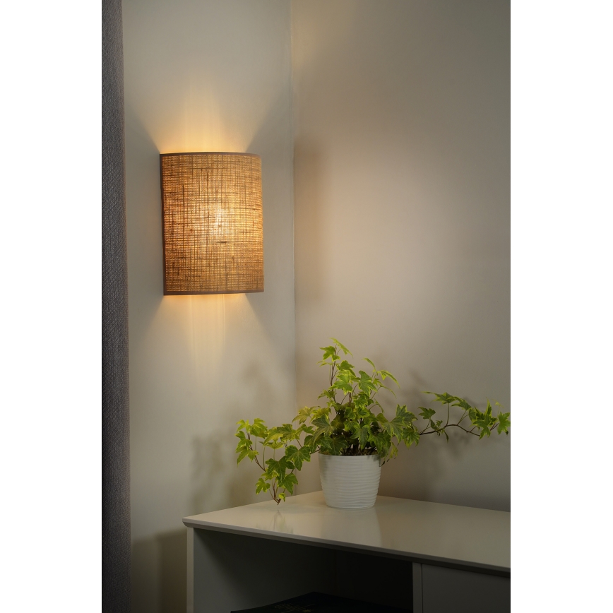 Duolla - Nástěnné svítidlo YUTE 1xE27/15W/230V pr. 20 cm hnědá