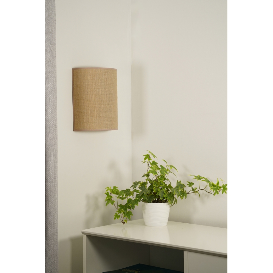 Duolla - Nástěnné svítidlo YUTE 1xE27/15W/230V pr. 20 cm hnědá