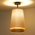 Duolla - Přisazený lustr BELL SHINY 1xE27/15W/230V pr. 25 cm bílá/měděná
