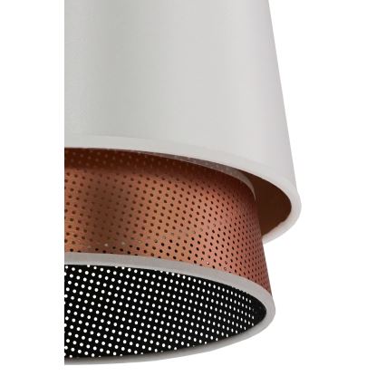 Duolla - Přisazený lustr BELL SHINY 1xE27/15W/230V pr. 25 cm bílá/měděná