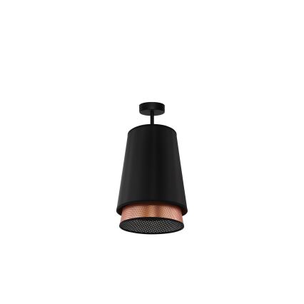 Duolla - Přisazený lustr BELL SHINY 1xE27/15W/230V pr. 25 cm černá/měděná