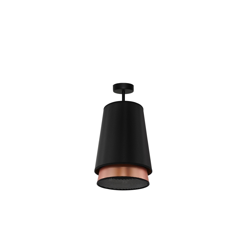 Duolla - Přisazený lustr BELL SHINY 1xE27/15W/230V pr. 25 cm černá/měděná