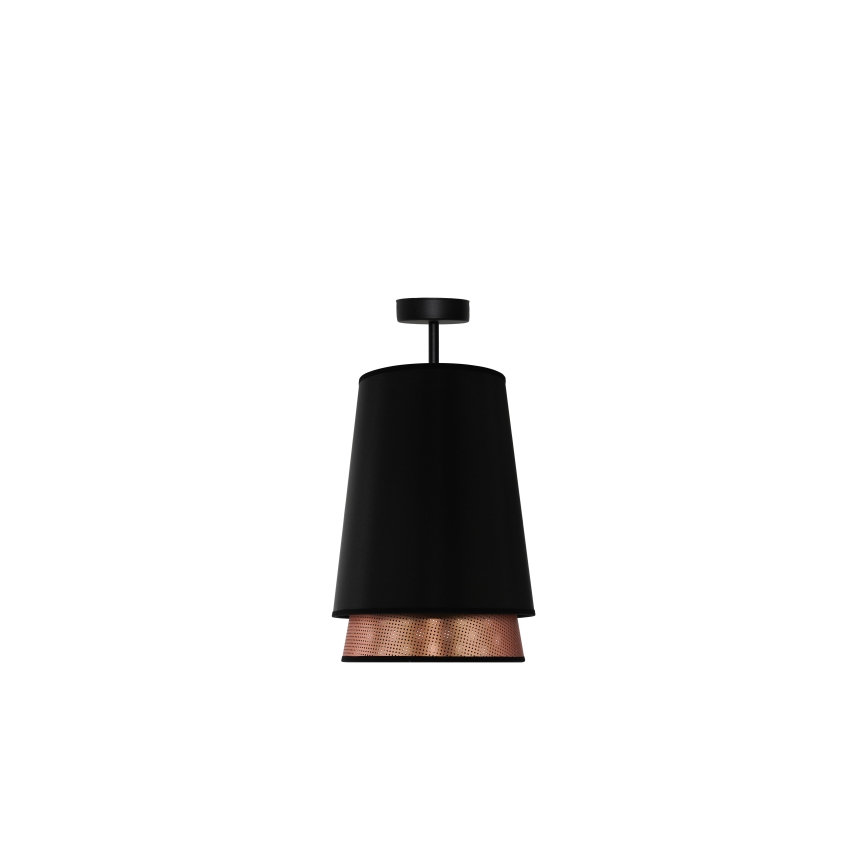 Duolla - Přisazený lustr BELL SHINY 1xE27/15W/230V pr. 25 cm černá/měděná