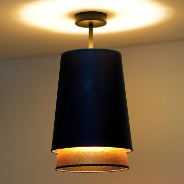 Duolla - Přisazený lustr BELL SHINY 1xE27/15W/230V pr. 25 cm modrá/měděná