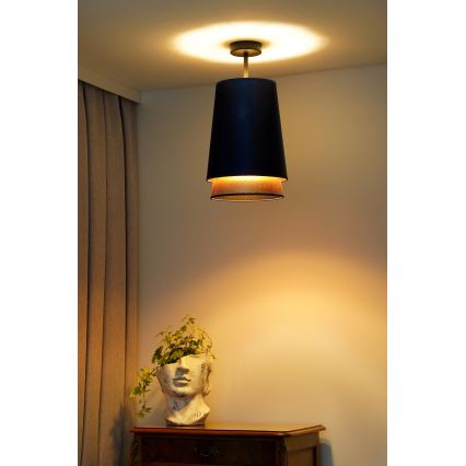 Duolla - Přisazený lustr BELL SHINY 1xE27/15W/230V pr. 25 cm modrá/měděná